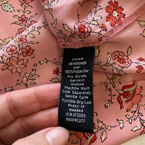 Sanctuary Faux Wrap Pink Floral Spring Summer Top, M - Picture 8 of 11